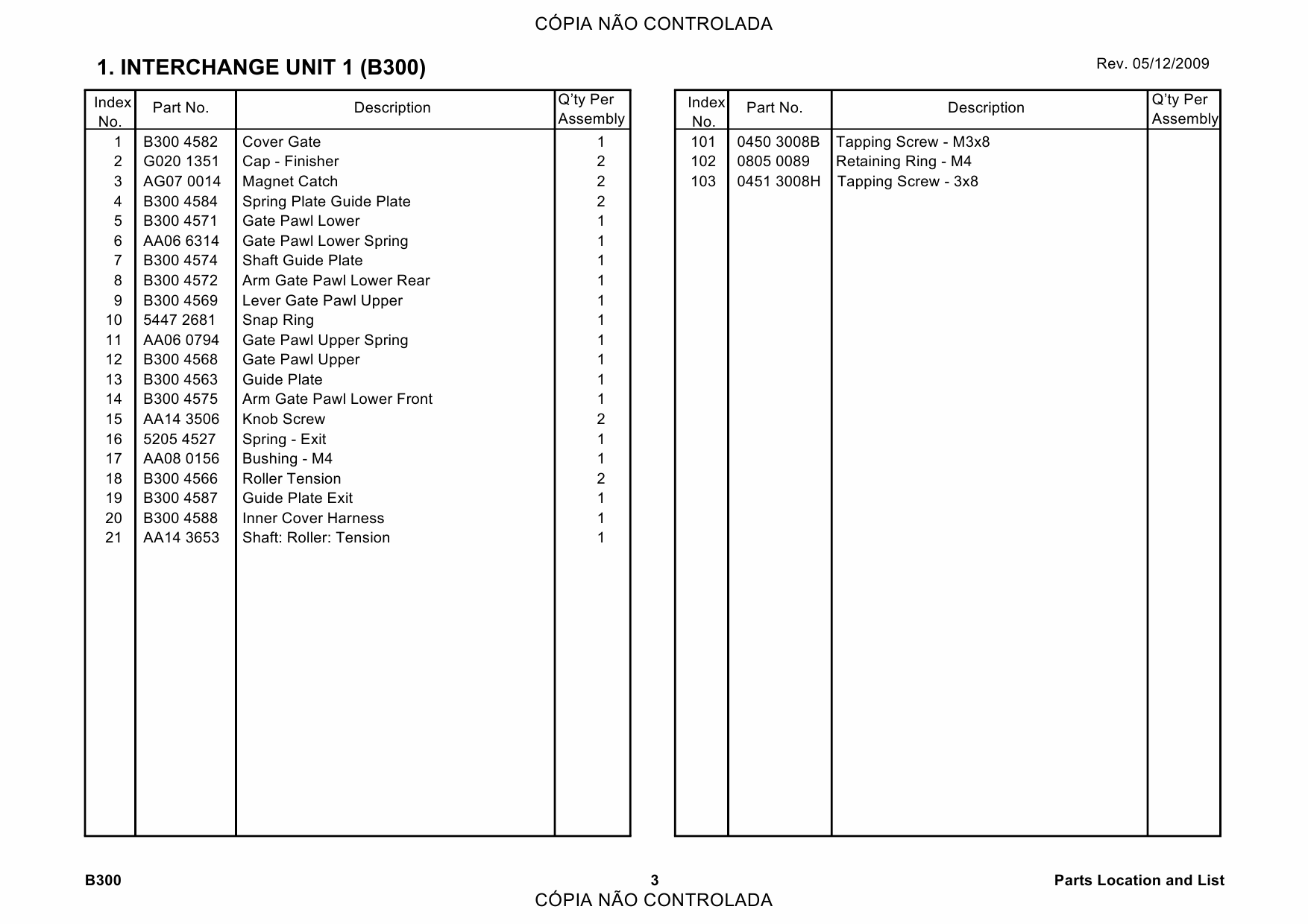 RICOH Options B300 INTERCHANGE-UNIT-TYPE-270 Parts Catalog PDF download-4